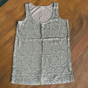 J Crew fully sequins tank top. Size XS. Excellent condition.